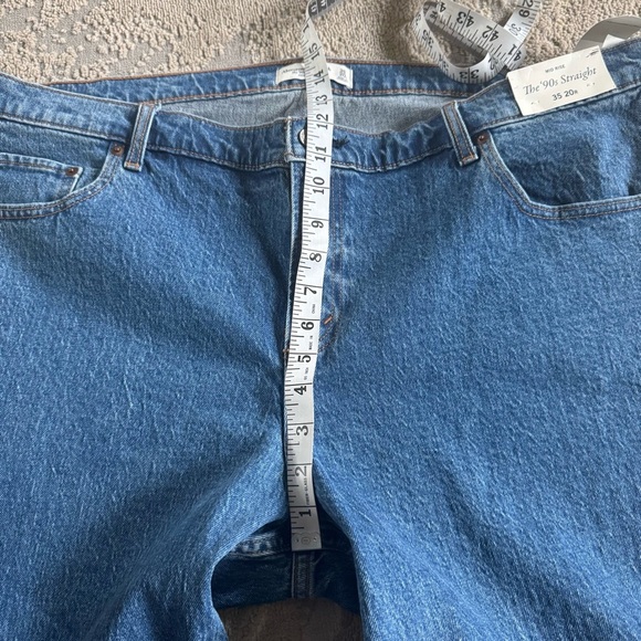 Abercrombie jeans 90s straight leg mid rise Size 35 / 20 new with tags - Picture 9 of 15